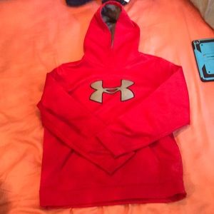 Red under Armour hooded sweatshirt